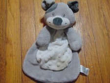 Baby Gear Puppy Dog Gray White Security Baby Blanket Lovie Lovey Minky Dots