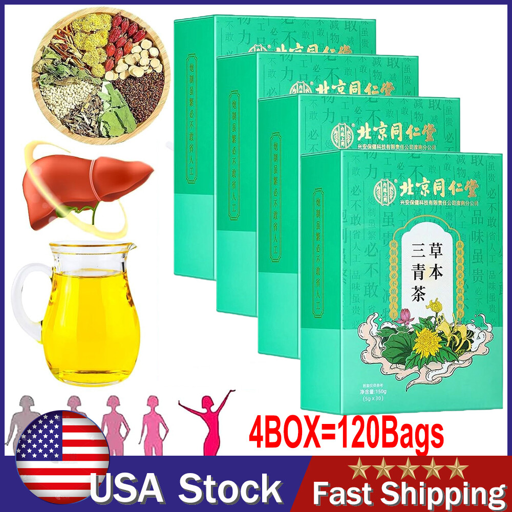 Herbal Three Green Tea Liver Protection for Daily Nourishing Chinese Medicine 4X
