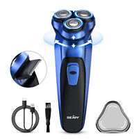 SEJOY Men's Electric Shaver Razor Rotary Rechargeable Wet & Dry Washable Trimmer