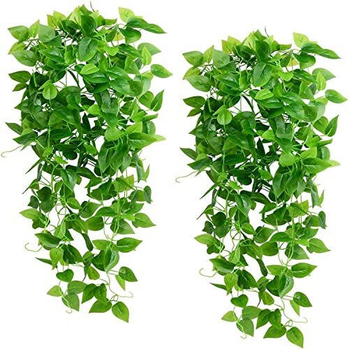 2 Pack of 3.6ft Artificial Hanging Plants Fake Ivy Vine Fake Ivy Leaves for
