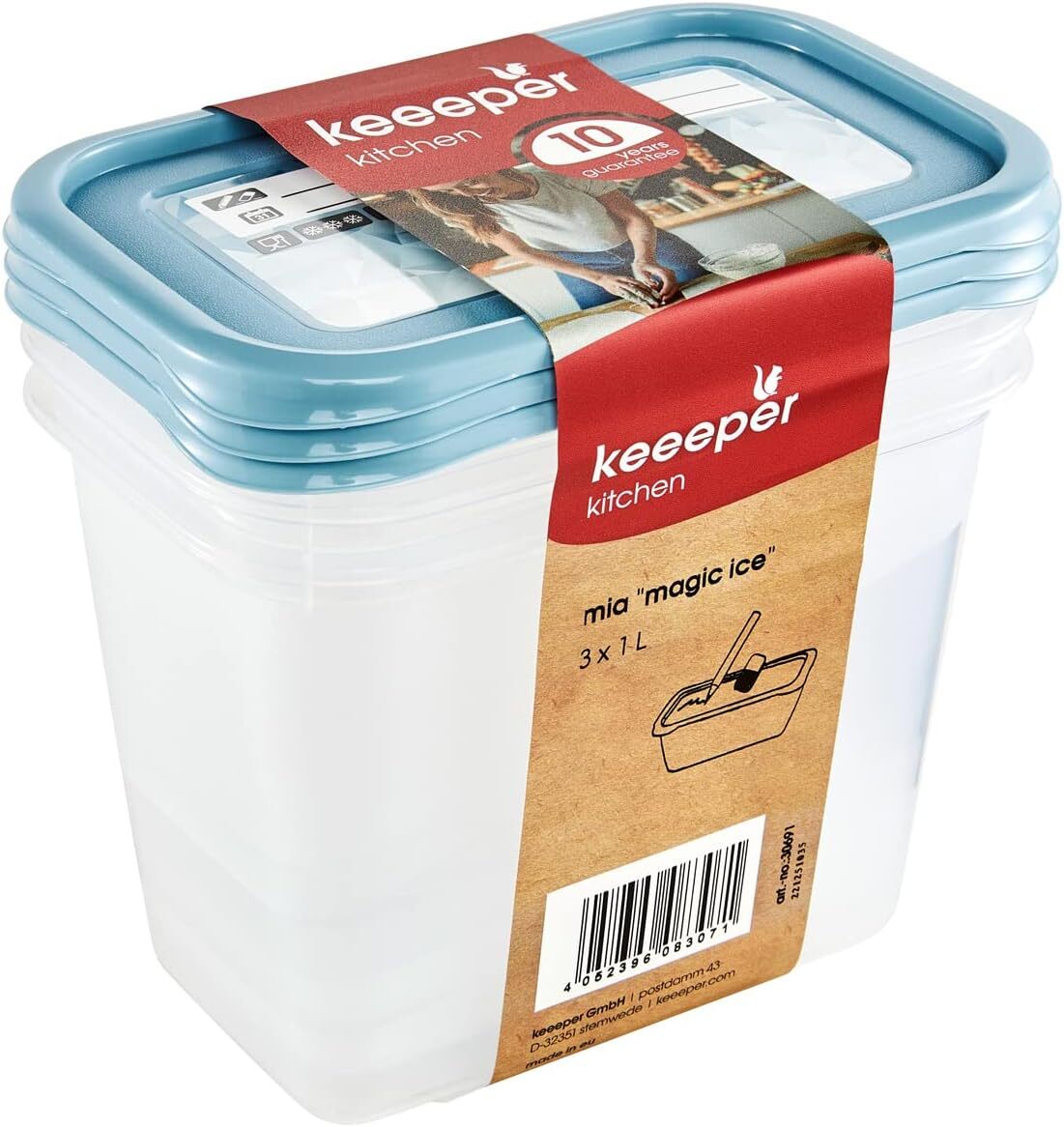 keeeper Gefrierdosen-Set Mia "Magic Ice" 3x 1,0 Liter