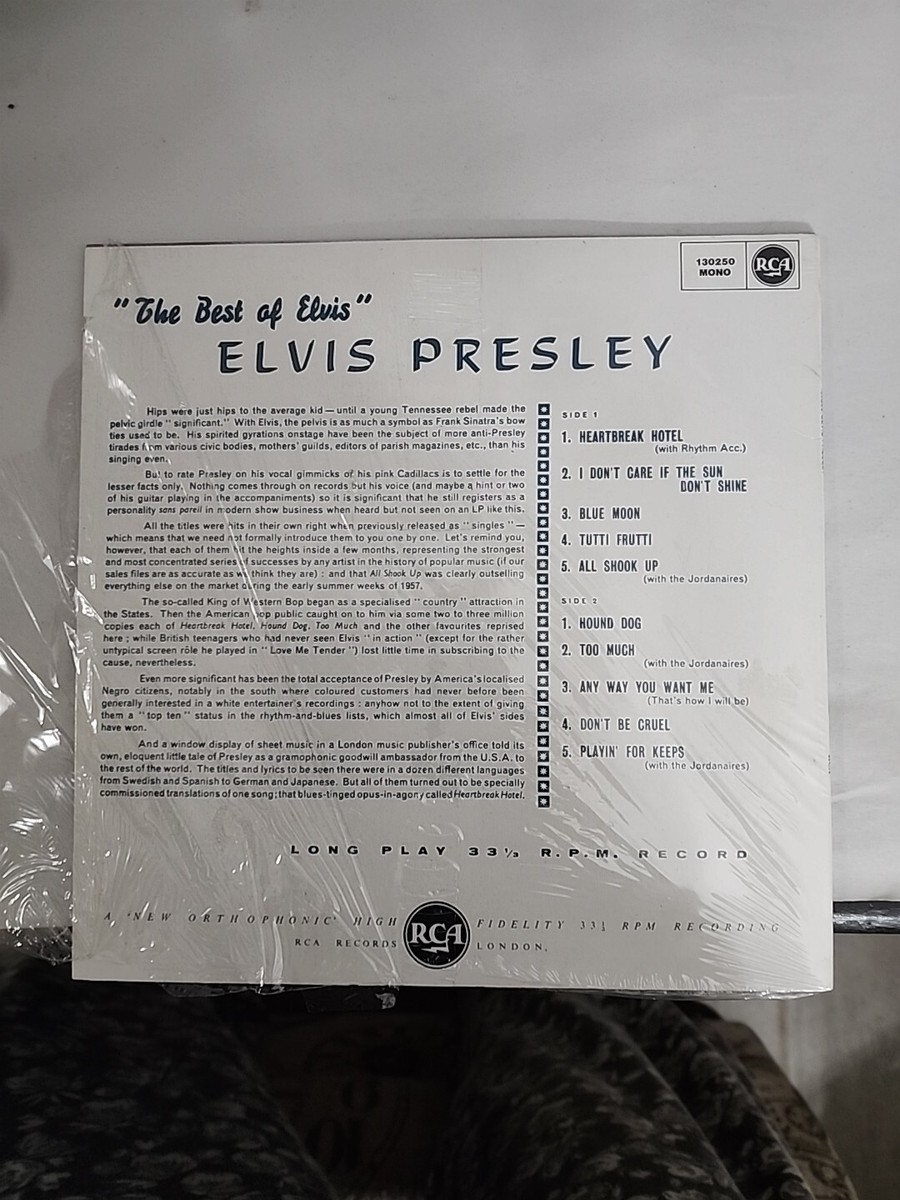 Elvis Presley France Import 10 Inch LP The Best of Elvis Great
