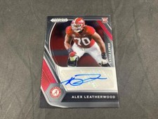 2021 PANINI PRIZM DRAFT PICKS FOOTBALL ALEX LEATHERWOOD ROOKIE AUTO ALABAMA