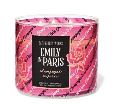 EMILY IN PARIS CHAMPAGNE IN PARIS BATH AND BODY WORKS 3 WICK