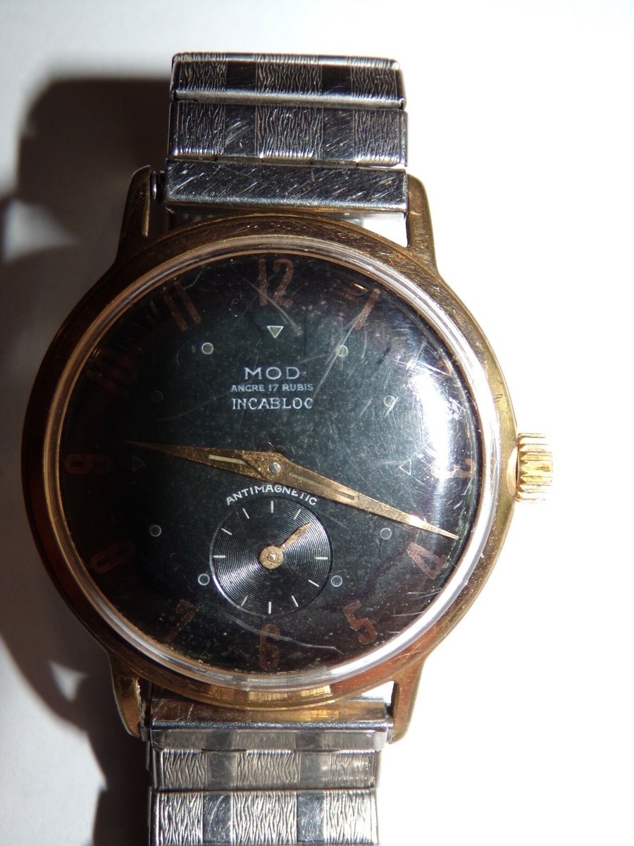 Belle montre mécanique homme vintage Château 17 bijoux Incabloc