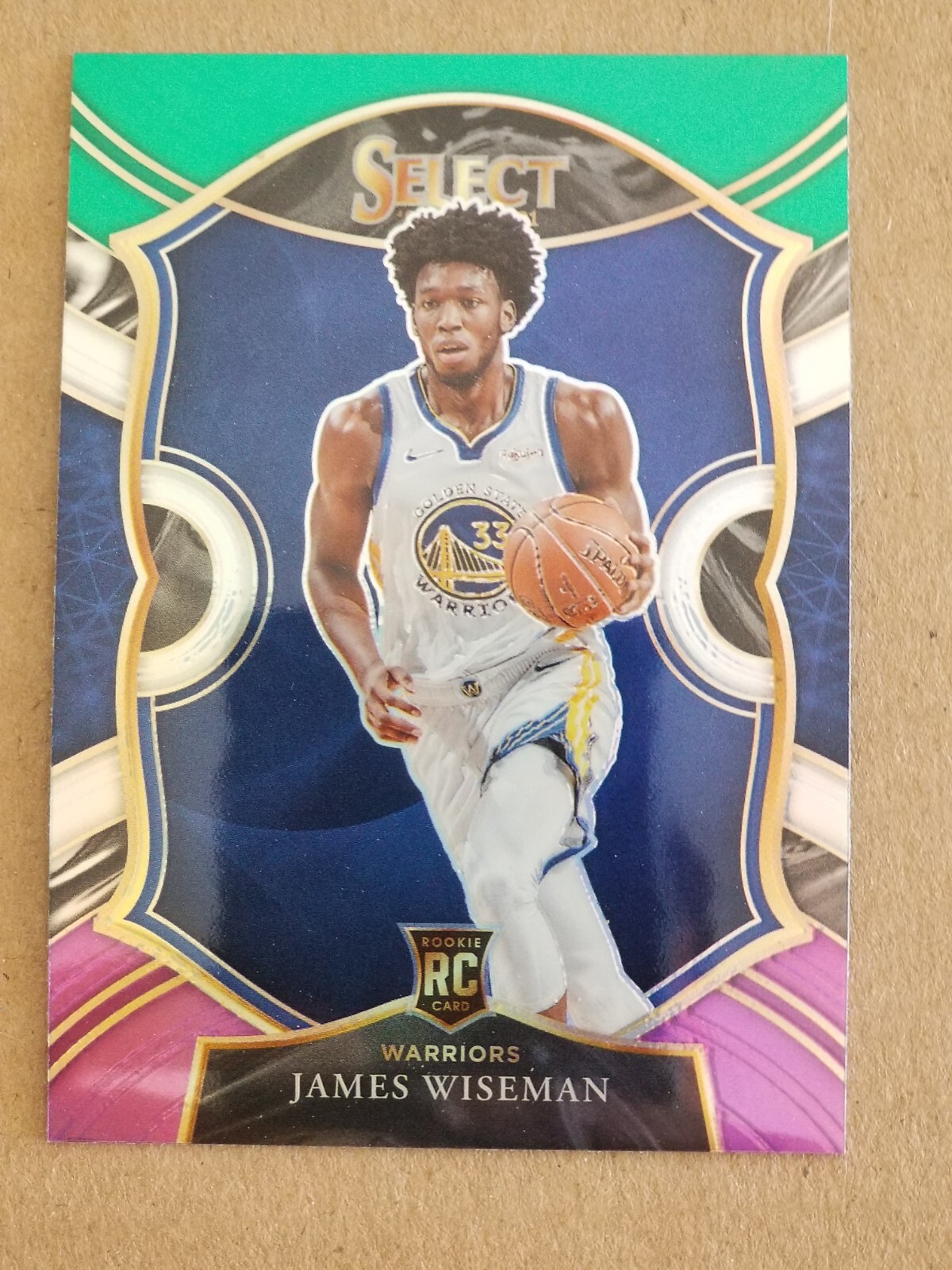 James Wiseman 2020-21 Select #62 Rookie Concourse Green White Purple Prizm