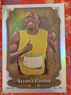Usain Bolt 2024 Allen & Ginter CHROME PARALLEL #208 Jamaican Sprinter Olympics