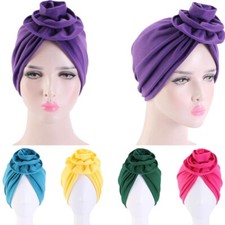 Flower Muslim Women Hijab Hair Loss Scarf Cap Turban Hat Head Wrap Beanie