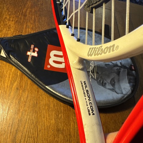 Wilson Roger Federer 23” Tennis Racket Titanium Double Beam and Full Cover - Picture 12 of 24