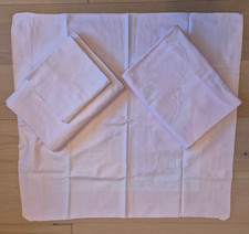 Bettwäsche Mako Brokat Damast 4 tlg - vintage Rosa