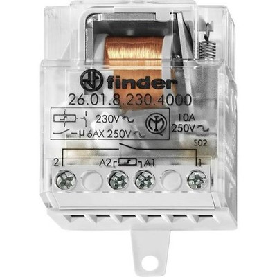 Finder 26.01.8.024.4000 Recessed Pulse Relay 1 NA 24V/AC 10A 2500VA 1pc