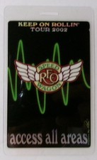 Genuine REO Speedwagon Laminated Backstage Pass 2002 Keep On Rolling Tour AAA