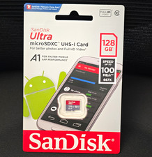 SanDisk Ultra 128GB microSDXC UHS-I A1 Up to 100MB/s SDSQUAR-128G-GN6MN