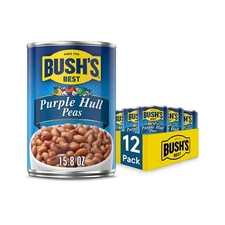 Bush's Canned Purple Hull Peas (Pack of 12) Source Plant Based Protein and