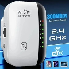 WiFi Signal Extender Range Repeater Booster Internet Amplifier 300Mbps UK Plug