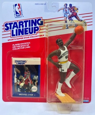 1988 KENNER STARTING LINEUP NBA BASKETBALL MICHAEL CAGE SEATTLE SUPER SONICS MOC