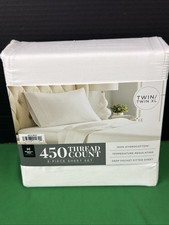 Member's Mark 450-Thread-Count Solid Sheet Set TWIN/TWIN XL Artic White