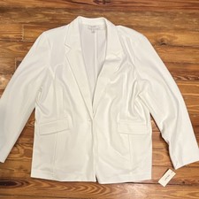 ON-34TH Women's White XL Blazer Single-Breasted Notch Lapel Tailored Jacket