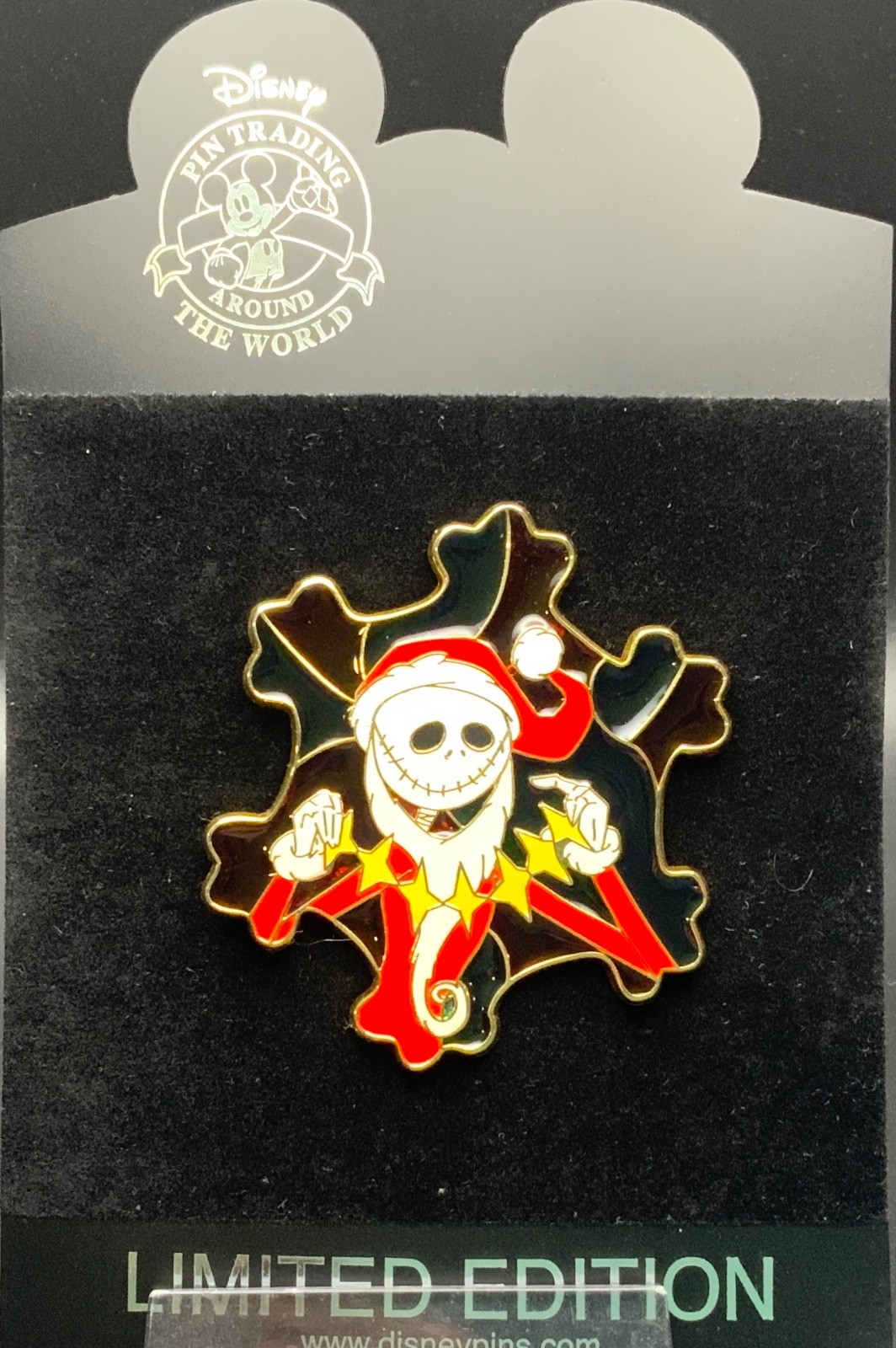 Disney Shopping NBC Jack Skellington Stained Glass Snowflake LE 125 pin