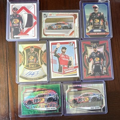 Panini NASCAR Chase Briscoe 8-Card Lot Prizm Select Donruss NT Auto Relic #