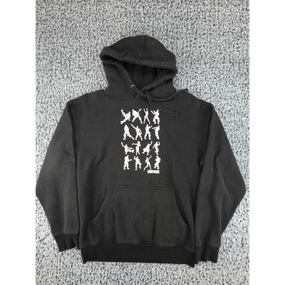 Fortnite Emote Graphic Hoodie Mens Large Black Good Pullover Sweatshirt