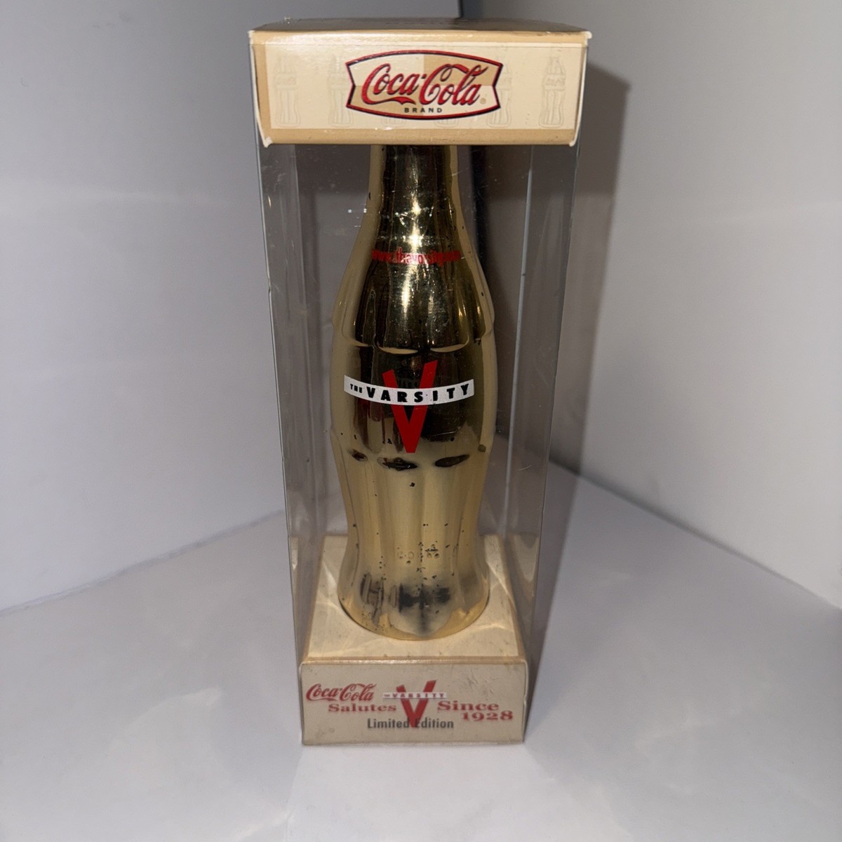 Coca-Cola Gold TM Commemorative Soda Bottle 2000 The Varsity