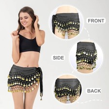 1pc Belly Dance Hip Scarf Chiffon Skirt Wrap Professional Scarf Skirt Costume