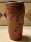 Vintage Hopi Redware Hand Coiled Pottery Cylinder Vase Unsigned — photo 3