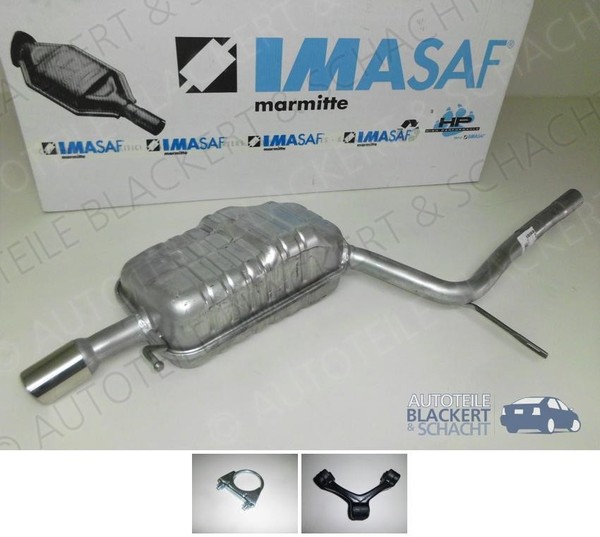 Imasaf ESD Auspuff Endtopf für Audi A4 + Avant 1.8 T Quattro 8E Rechts + ZubehöR-image