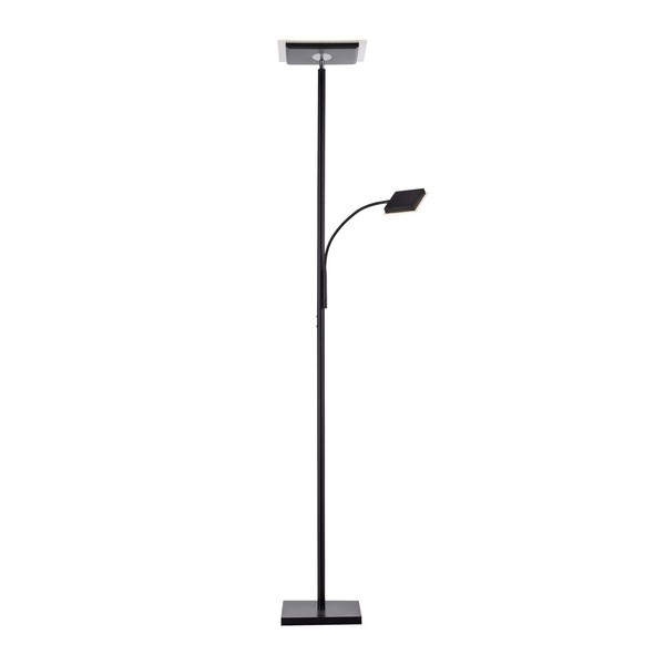 Led Deckenfluter Touch Dimmer Leselampe 190 Cm Schwarz Stehleuchte Wohnzimmer-image