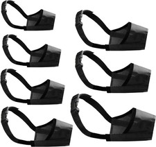 Dog Muzzles Suit, 7 PCS Adjustable Breathable Safety Small Medium M, Black