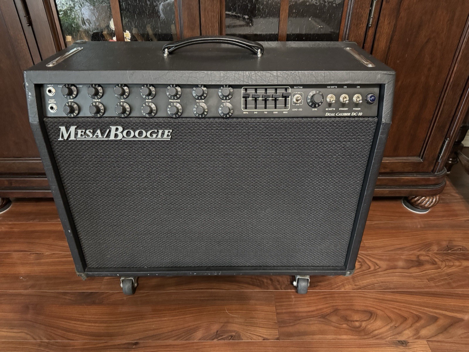 Mesa Boogie DC-10 2x12 combo with original footswitch and cover