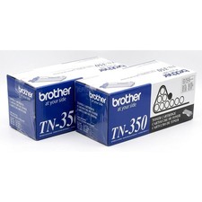 Brother TN-350 Black Toner Cartridge OEM Sealed Box 2-Pack HL-2040 MFC-7820N