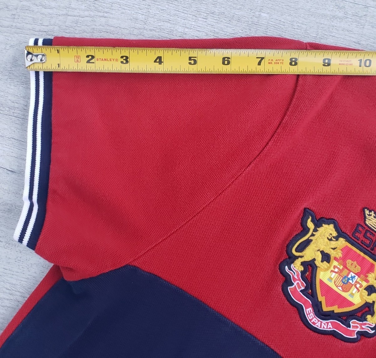 Polo Ralph Lauren Men's XL Custom Slim Fit Big Pony Espana Spain FIFA World Cup View 6