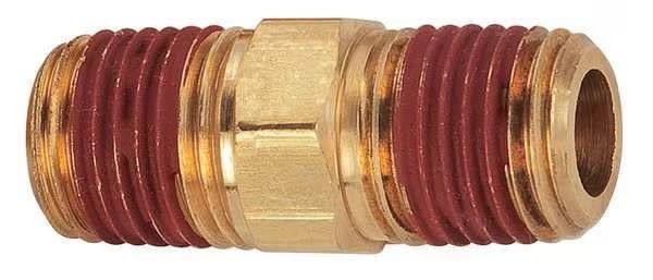 Reducing Nipple Brass Reducing Nipple, 3/8 in Male NPT X 1/8 in Male NPT