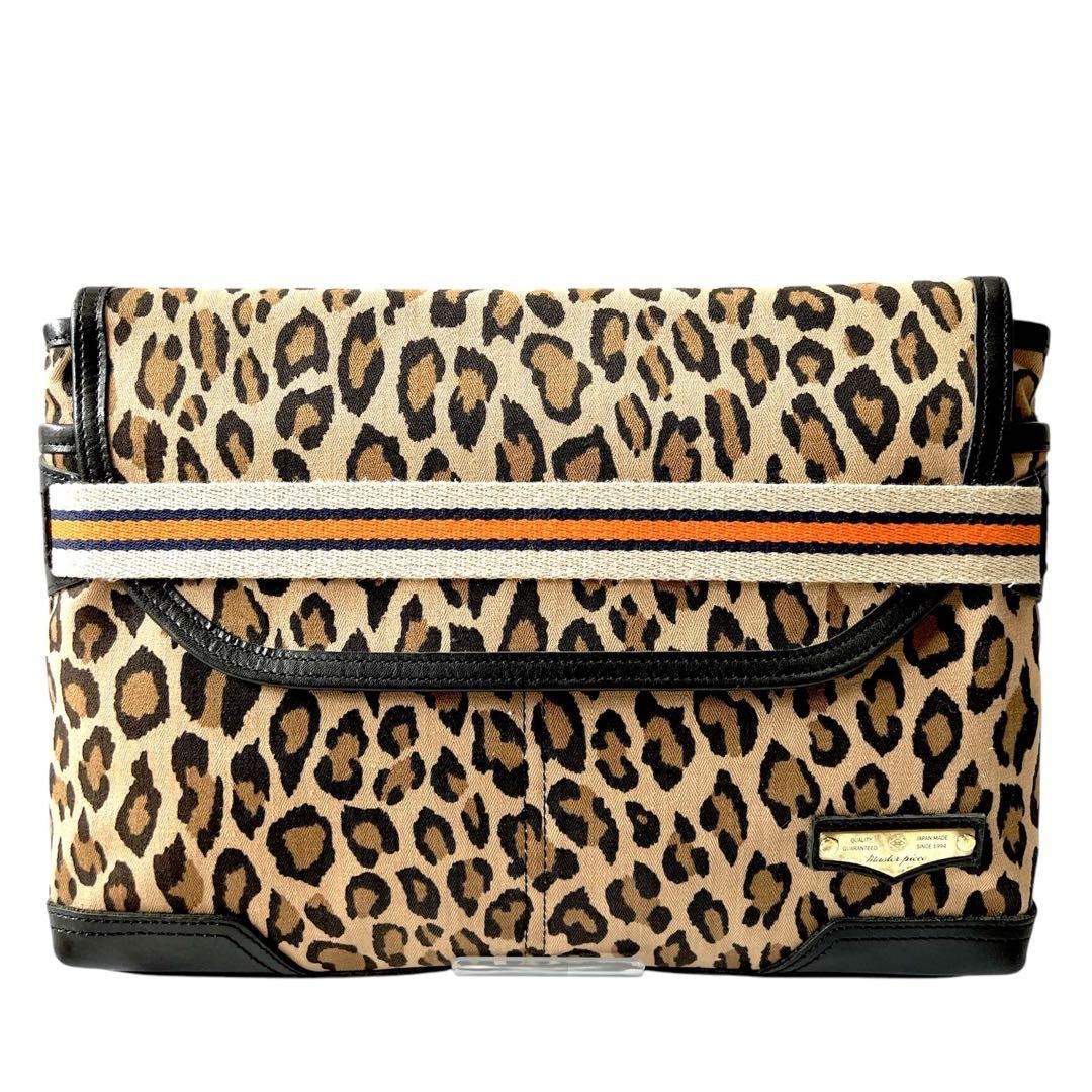Master-piece x Monkey Time Leopard Leather Docume… - image 2