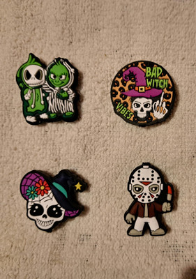 4 Piece Silicone Focal Beads- Halloween Themed