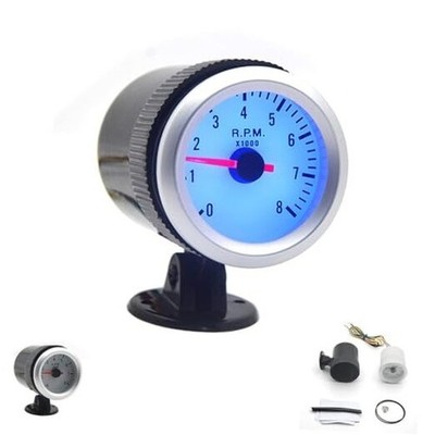  RPM Tachometer Gauge, Car Digital Meter 0-8000RPM with Blue Backlight for 1-8 