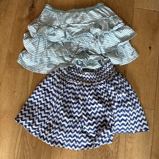 Boden/Johnny B Girls’ Cotton skirt bundle In Light and Navy Blue Age 11 12/12 13