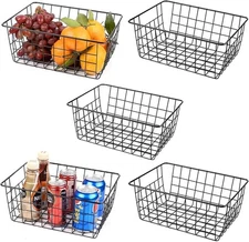 Wire Storage Baskets Metal Organizer