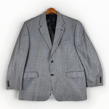 Lauren Ralph Lauren Sport Coat Mens 44R Silk Wool Houndstooth Two Button Blazer