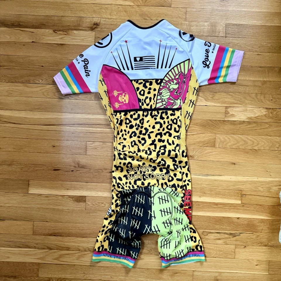 Bicicleta Ciclismo Una Pieza Amarillo Talla M Foto 4 de 4