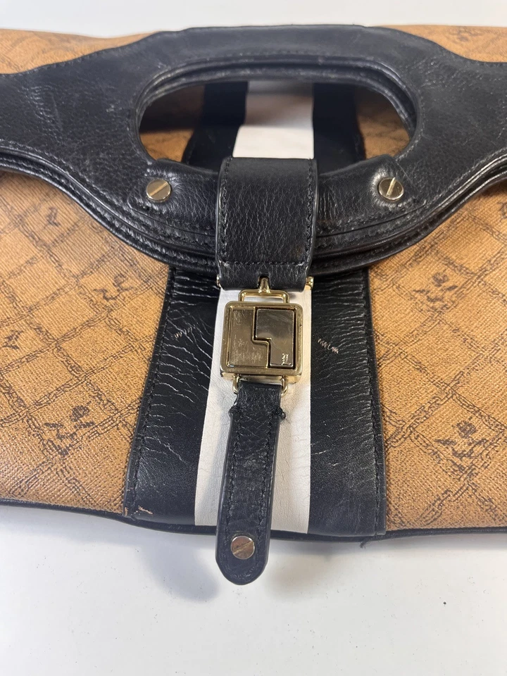 RARO L.A.M.B. Bolso de Mano Plegable Carlisle en Negro y Marrón - Gwen Stefani Foto 3 de 4