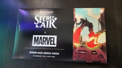 MTG Secret Lair x Marvel's Spider-Man: Heroic Deeds Rainbow Foil Edition In-Hand