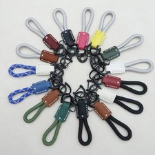 Cowhides Braided Rope Key Chain Pendant Car Key Chain Ring for Men and Women