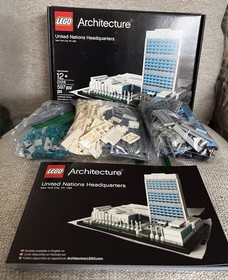 LEGO Architecture United Nations HQ 21018 Set Box Manual 597pcs 12+
