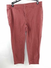 Woolrich Women's size 8 Red Straight Leg Button Pockets Regular Casual Pants
