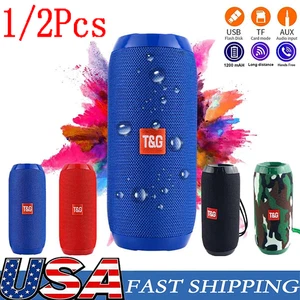 Bluetooth Speaker Wireless Waterproof Outdoor Stereo Bass USB/TF/FM Radio LOUD