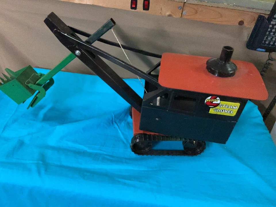 Pala de vapor de metal prensado Buddy L totalmente restaurada con pistas Foto 2 de 4