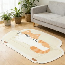 Cute Cat Animal Microfiber Bath Mat 17x27 Inch Non Slip Quick Dry Absorbent